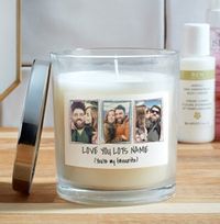 Love You Romantic Photo Candle