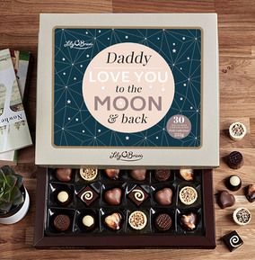 Daddy To The Moon Personalised Chocolates - Box of 30