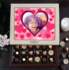 Personalised Heart Photo Valentine's Chocolates - 30