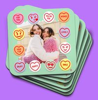 Tap to view Swizzels Love Hearts Birthday Coaster