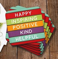 Tap to view Happy Inspiring Personalised Coaster