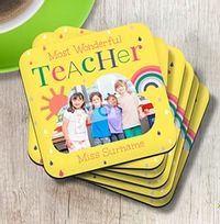 Tap to view Most Wonderful Teacher Photo Coaster