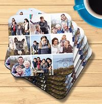 9 Photo Collage Instagram Coaster