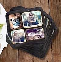 4 Polariod Photo Memory Coaster