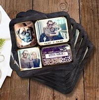 Tap to view 4 Polariod Photo Memory Coaster