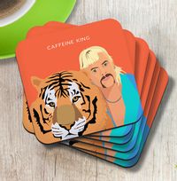 Caffeine King Personalised Coaster