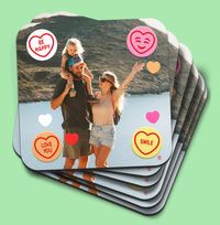 Tap to view Swizzels Love Hearts Be Happy Coaster