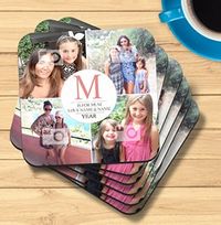 M Is For Mum Photo Collage Coaster