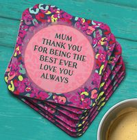 Tap to view Best Mum Ever Personalised Coaster