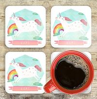 Personalised Unicorn Coaster