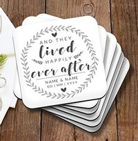 Happily Ever After Personalised Coaster