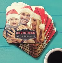 Christmas Family Photo Coaster