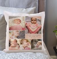 Baby Girl Multi Photo Cushion