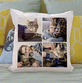 Cat Four Photo Upload Cushion