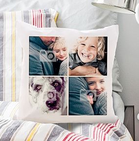 Four Photo Upload Cushion