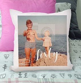 60th Birthday Photo Upload Cushion