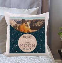 Daddy To The Moon Photo Cushion