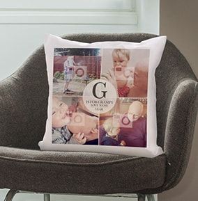 G Is For Grandad Photo Cushion