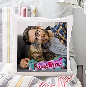 Pawsome Cat Photo Cushion