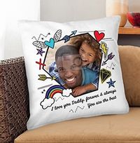 I Love You Daddy Photo Cushion