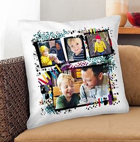 Personalised 4 Photo Collage Cushion
