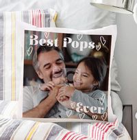 Best Pops Ever Photo Upload Cushion