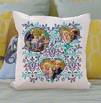 3 Photo Floral Photo Cushion