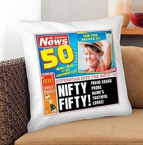 Nifty Fifty Photo Cushion