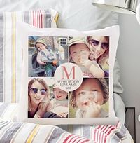 M is for Mummy Photo Collage Cushion