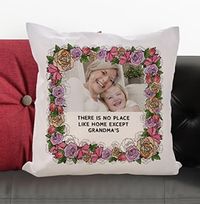 Tap to view No Place Like Home Except Grandma's Photo Cushion