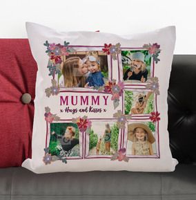 Mummy Hugs and Kisses Photo Cushion