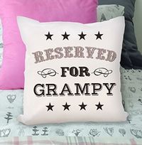 Reserved for Grampy Personlised Cushion