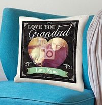 Love You Grandad Personalised Chalk Cushion