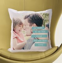 Tap to view Personalised Photo Cushion Blue Banner