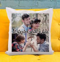 Started With A Kiss Double Photo Cushion