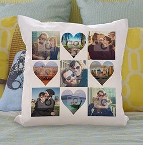 Multi Photo Upload Collage Personalised Cushion