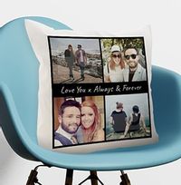 Tap to view Always and Forever Multi Photo Cushion