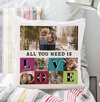 All you need is Love Photo Collage Cushion