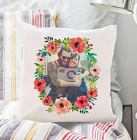 Flowery Single Photo Cushion