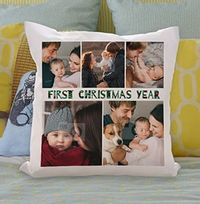 Tap to view First Christmas Multi Photo Cushion