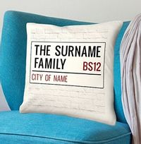 Tap to view Street Sign Personalised Cushion