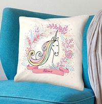 Unicorn Dreamland Personalised Cushion