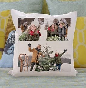 Triple Photo Upload Cushion