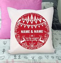 The Season To Be Jolly Personalised Cushion