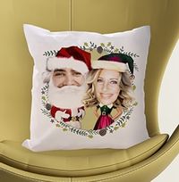 Mr and Mrs Claus Photo Cushion