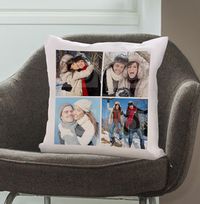 Tap to view Christmas Four Photo Upload Cushion