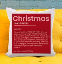 Z DISC Christmas Definition Personalised Cushion