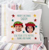 Merry Christmas Daddy Photo Cushion