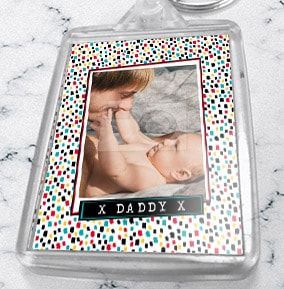 Dotty Photo Keyring - Dot Themed