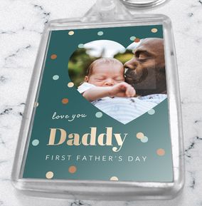 First Father's Day Photo Upload Keyring